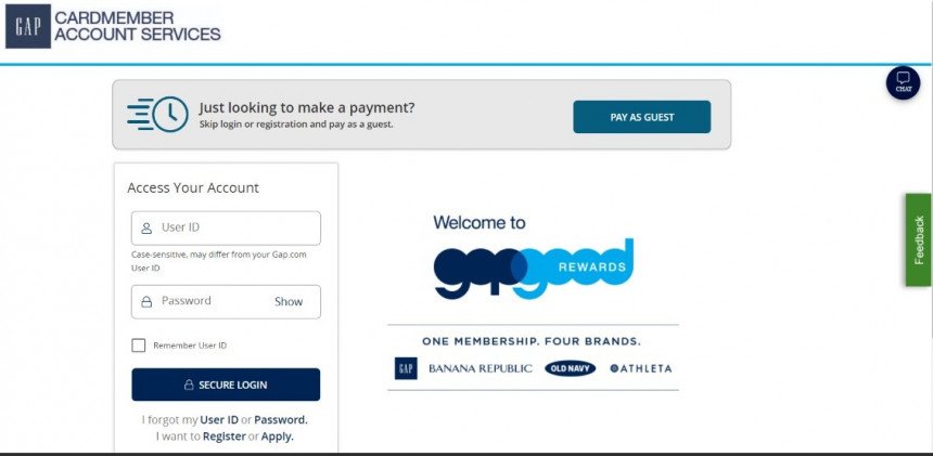 Gap Credit Card Login