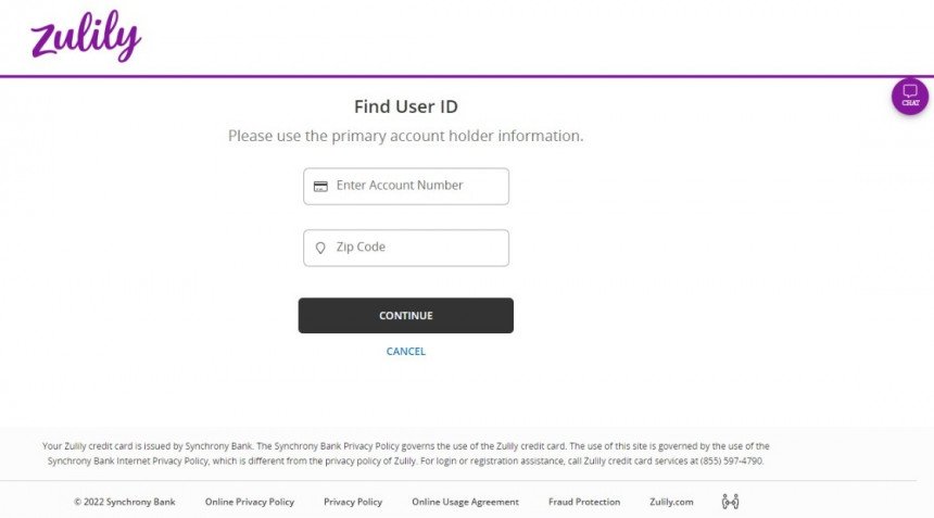 Zulily Credit Card Login