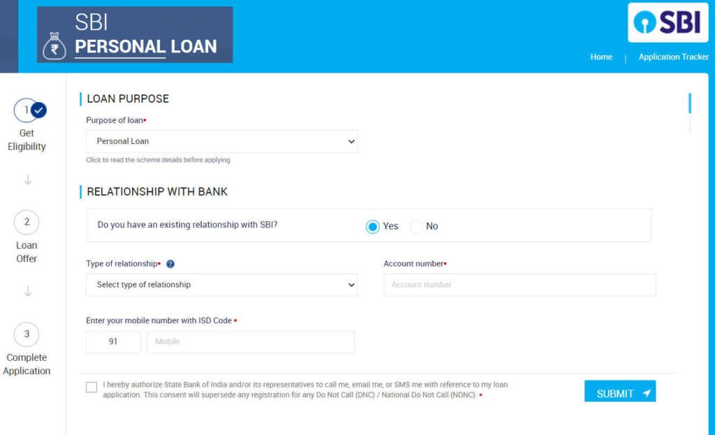  SBI Personal Loan Apply